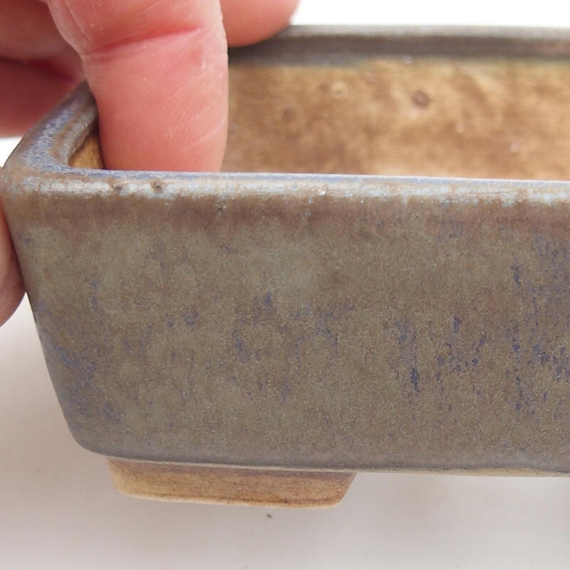 Ceramic bonsai bowl 9.5 x 8 x 3.5 cm, color blue