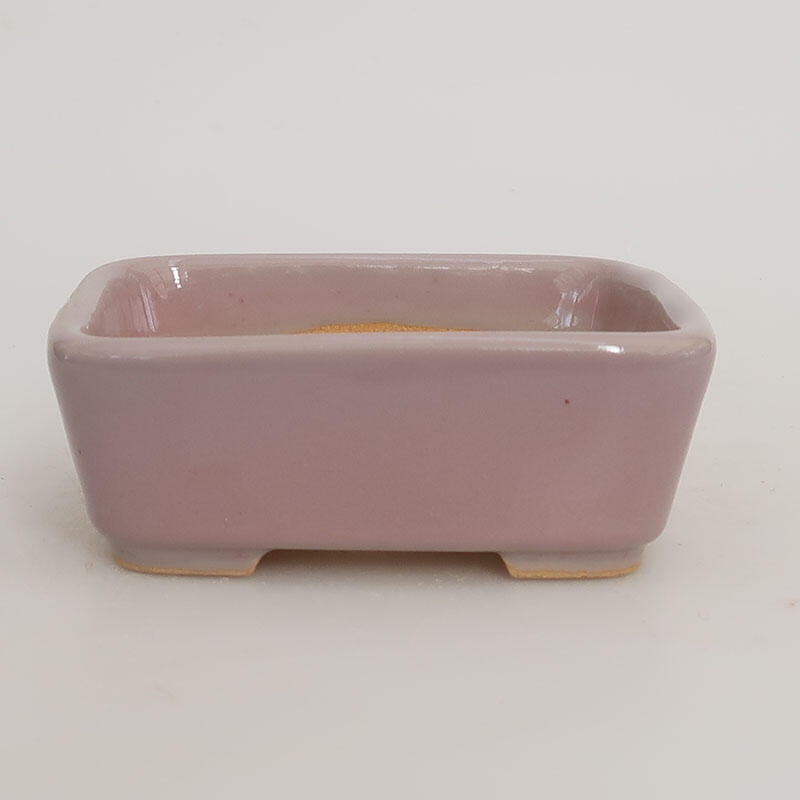 Ceramic bonsai bowl 9.5 x 8 x 3 cm, color pink