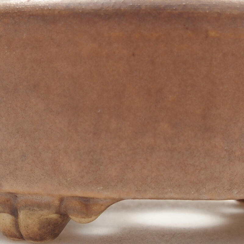 Ceramic bonsai bowl 9.5 x 8 x 4 cm, color brown