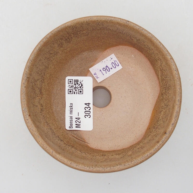 Ceramic bonsai bowl 9.5 x 9.5 x 4.5 cm, color brown