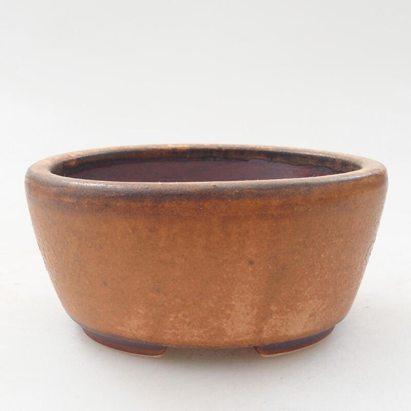 Ceramic bonsai bowl 9.5 x 9.5 x 4 cm, color blue