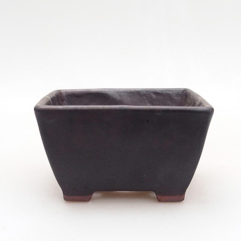 Ceramic bonsai bowl 9.5 x 9.5 x 5.5 cm, color black