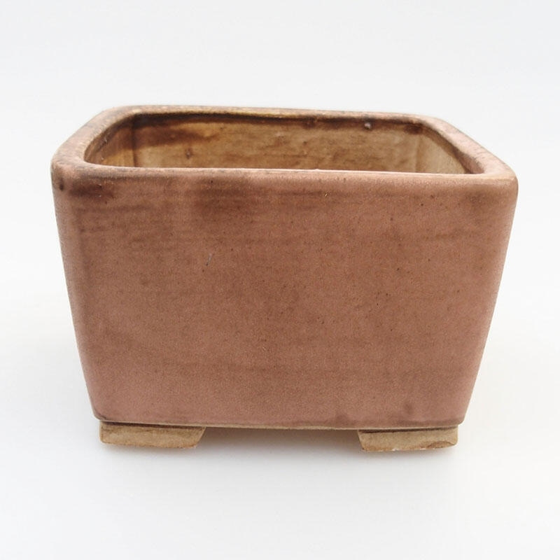 Ceramic bonsai bowl 9.5 x 9.5 x 6.5 cm, color pink