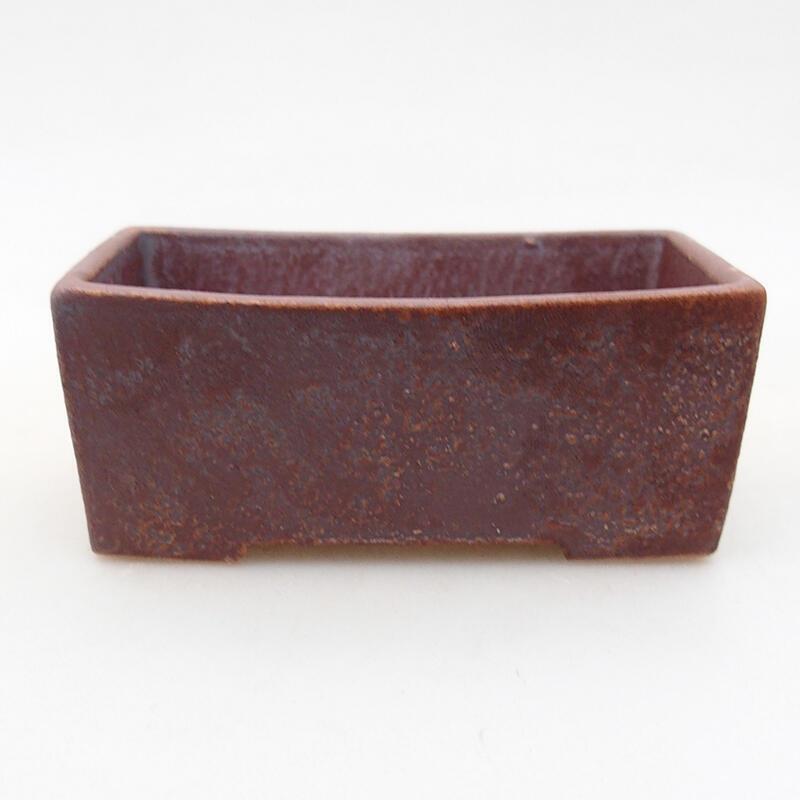 Ceramic bonsai bowl 9 x 6 x 3.5 cm, color brown