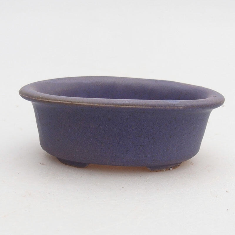 Ceramic bonsai bowl 9 x 6 x 3 cm, color purple