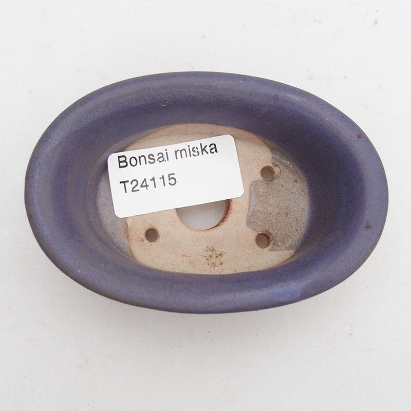 Ceramic bonsai bowl 9 x 6 x 3 cm, color purple