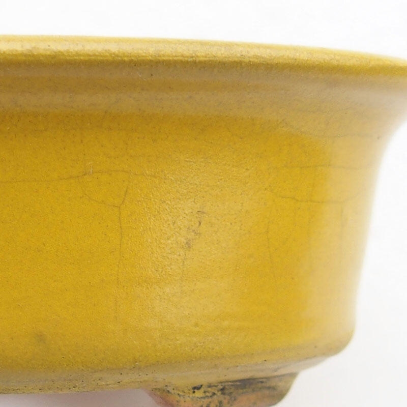 Ceramic bonsai bowl 9 x 6 x 3 cm, color yellow