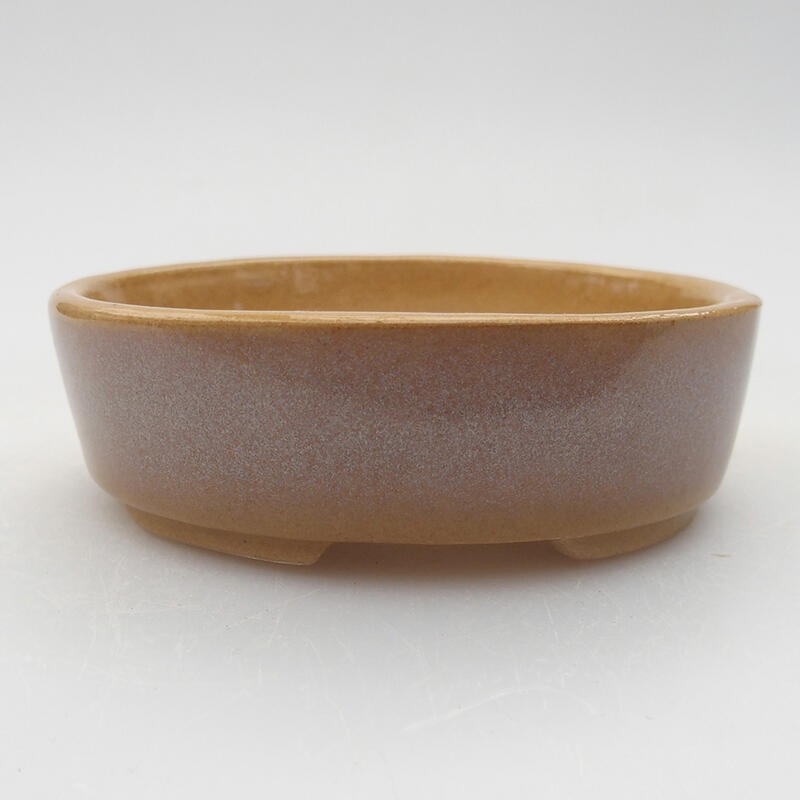 Ceramic bonsai bowl 9 x 8 x 2.5 cm, color beige