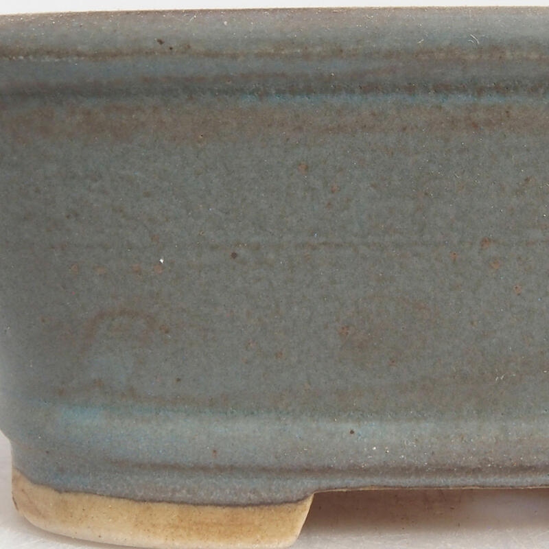 Ceramic bonsai bowl 9 x 8 x 3.5 cm, color blue