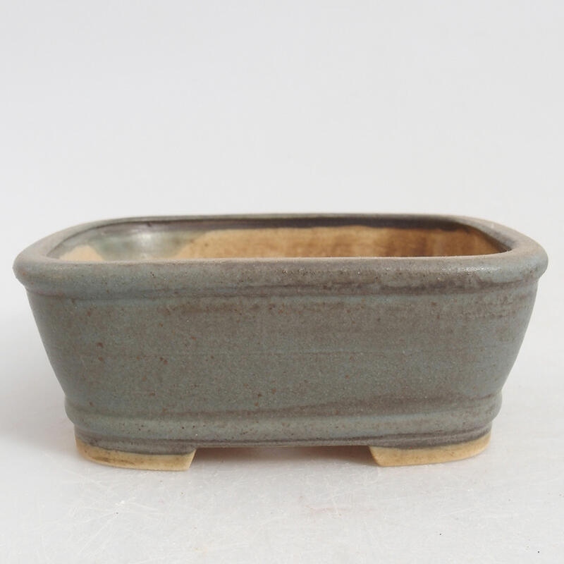 Ceramic bonsai bowl 9 x 8 x 3.5 cm, color blue