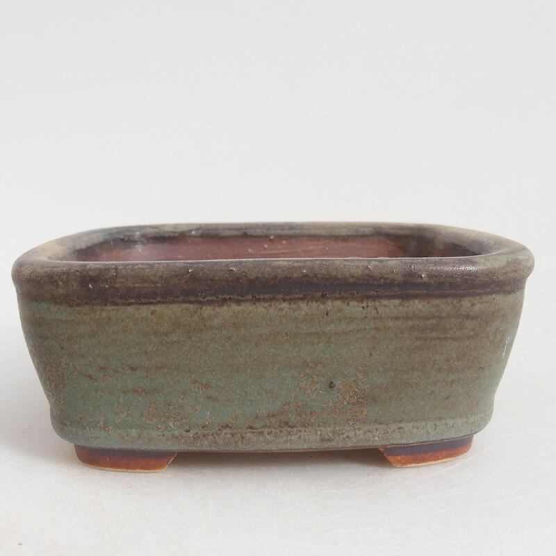 Ceramic bonsai bowl 9 x 8 x 3.5 cm, color blue