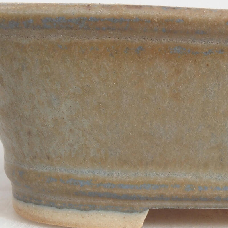 Ceramic bonsai bowl 9 x 8 x 3.5 cm, color blue