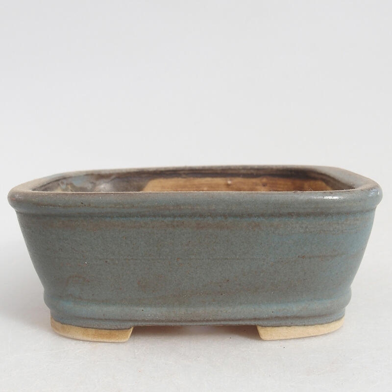 Ceramic bonsai bowl 9 x 8 x 3.5 cm, color blue