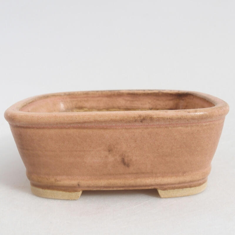 Ceramic bonsai bowl 9 x 8 x 3.5 cm, color pink