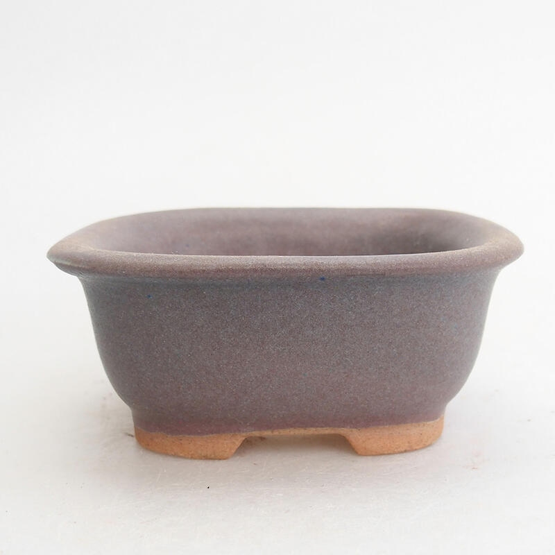 Ceramic bonsai bowl 9 x 8 x 4 cm, color purple