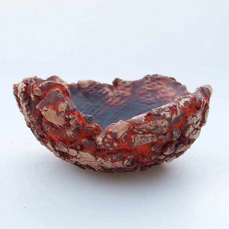 Ceramic Shell 10.5 x 10 x 5 cm , color orange