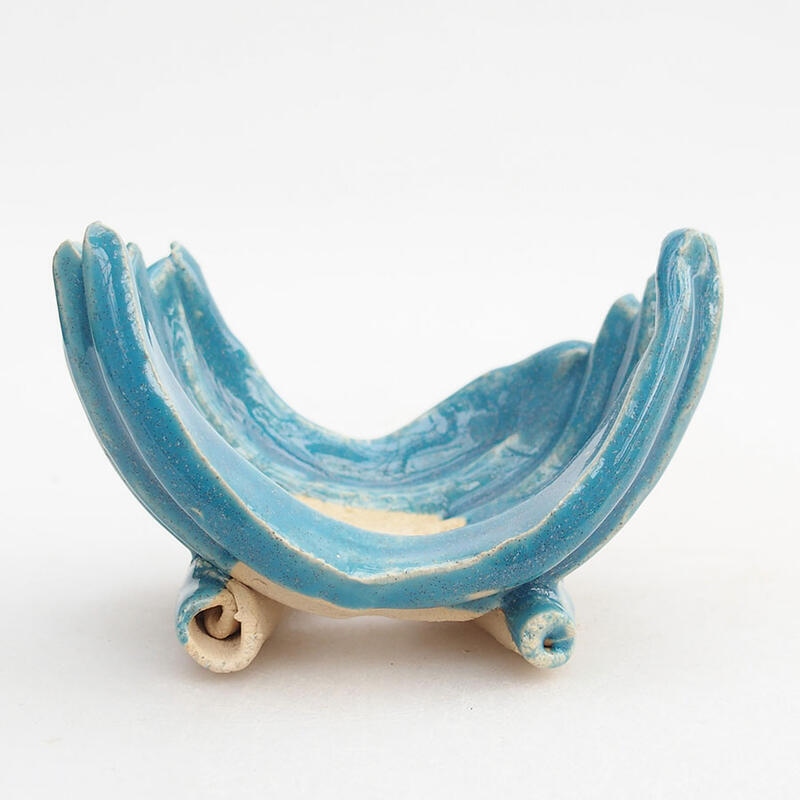 Ceramic Shell 10 x 7.5 x 6 cm, color blue