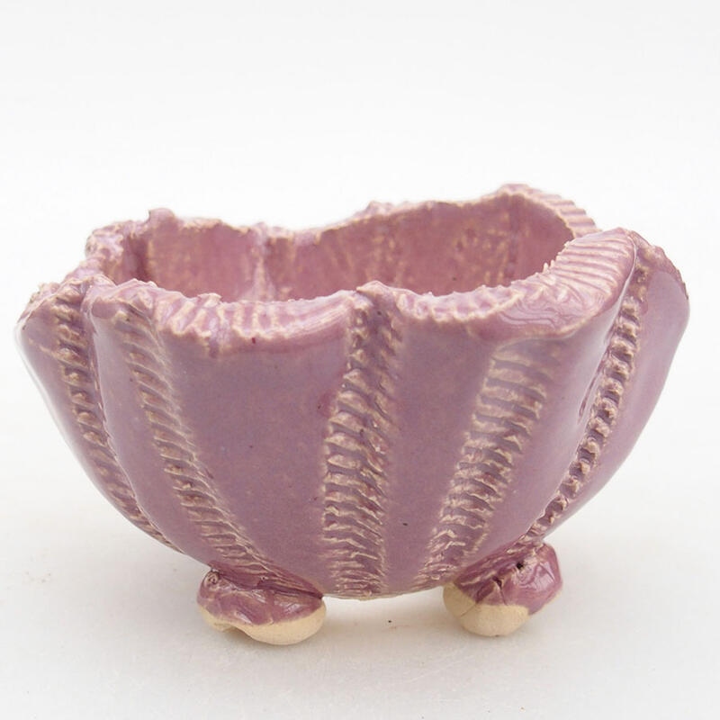 Ceramic shell 10 x 9.5 x 6.5 cm, color purple