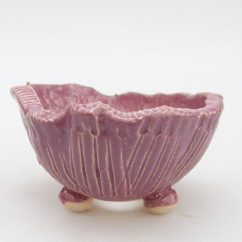 Ceramic shell 10 x 9.5 x 6 cm, color purple