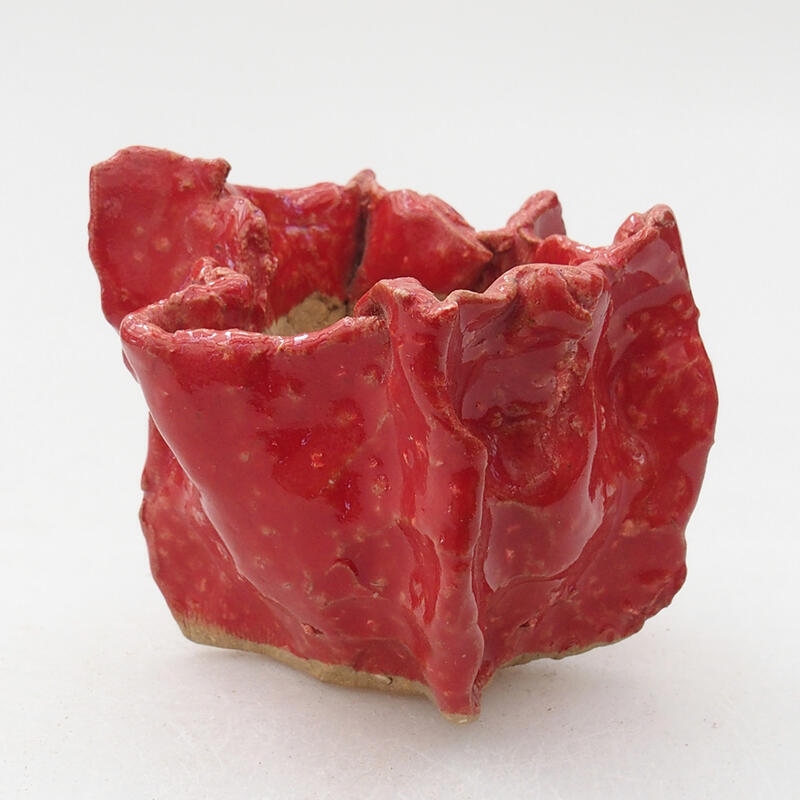 Ceramic shell 6.5 x 5.5 x 5.5 cm, color red