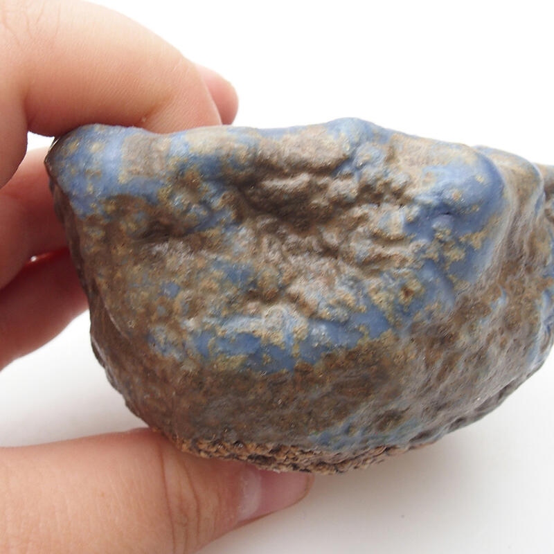 Ceramic Shell 7.5 x 6 x 5 cm, color blue-brown