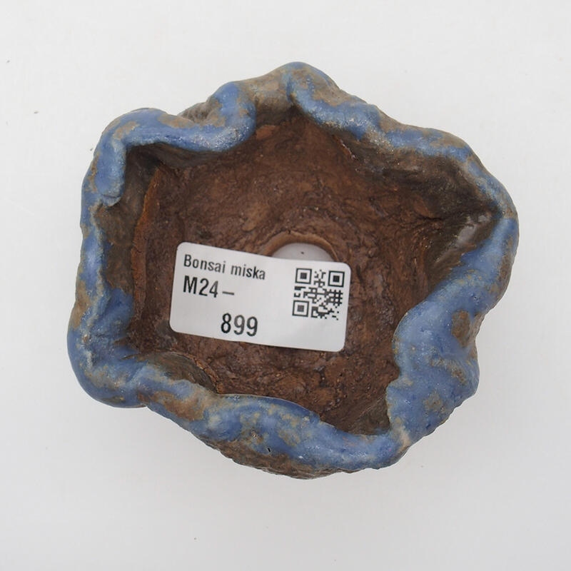 Ceramic Shell 7.5 x 6 x 5 cm, color blue-brown