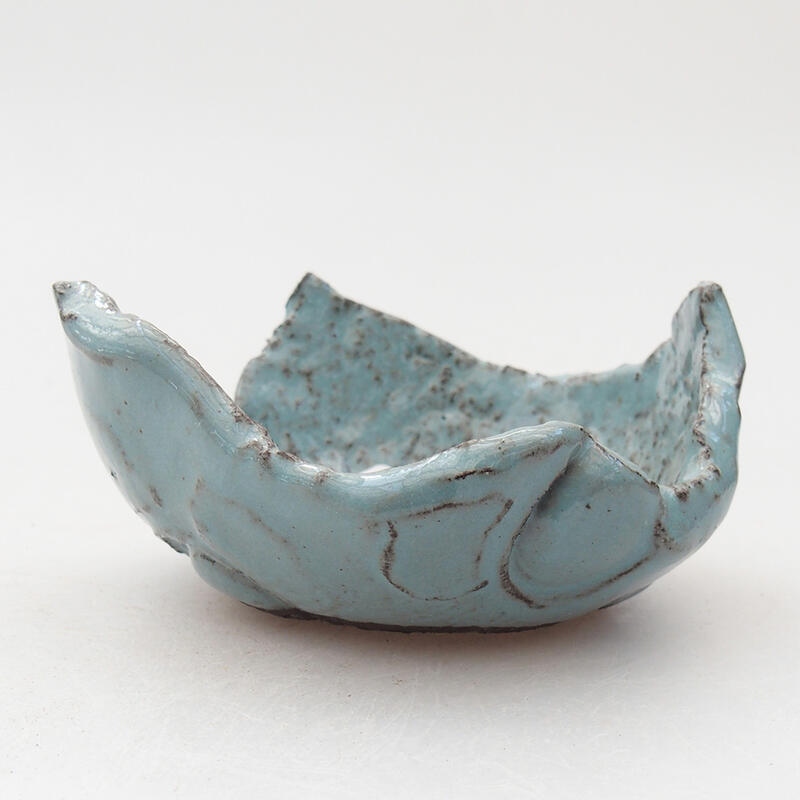 Ceramic shell 7.5 x 7 x 4 cm, color blue