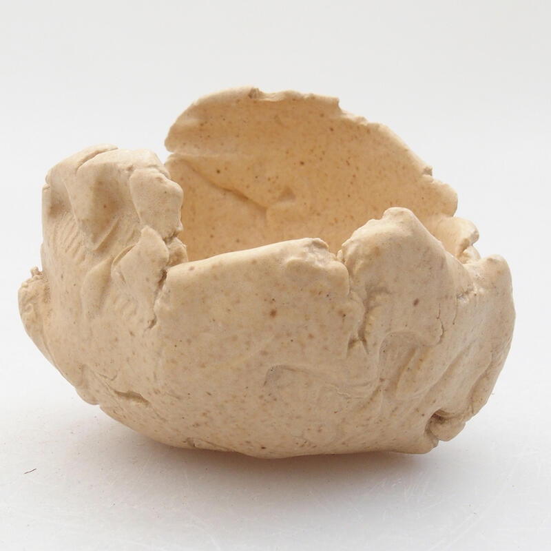 Ceramic shell 7 x 6 x 6 cm, color beige