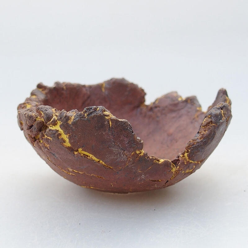 Ceramic Shell 7 x 7 x 3.5 cm , yellow color