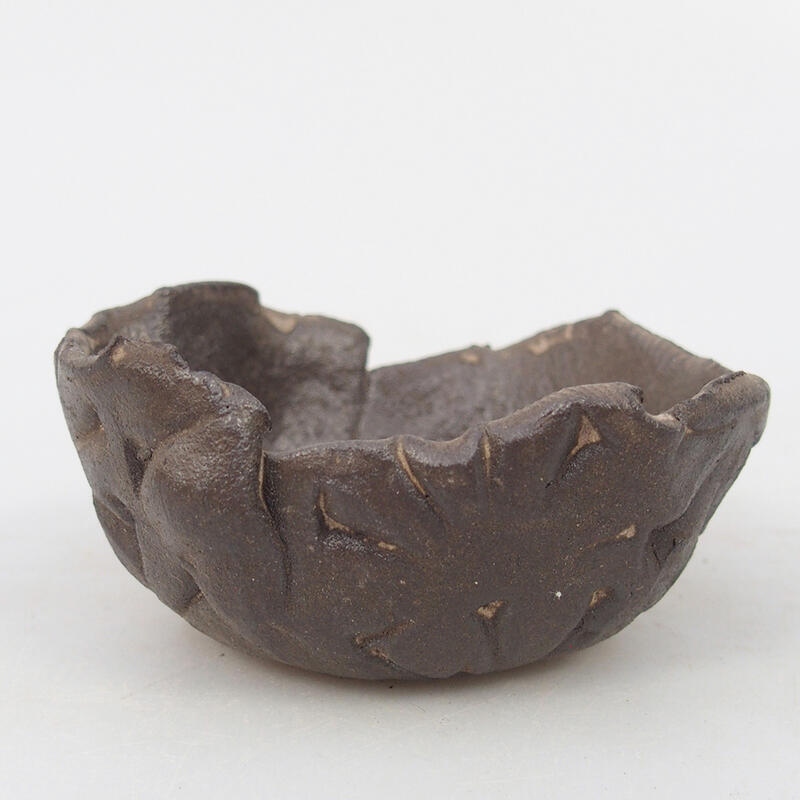 Ceramic shell 8.5 x 8.5 x 4 cm, color brown