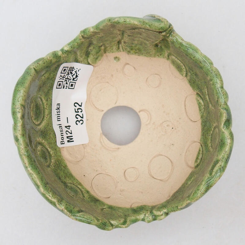 Ceramic Shell 8.5 x 8.5 x 6 cm, color green