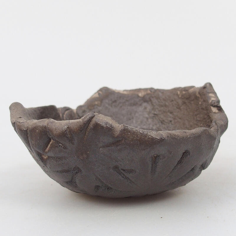 Ceramic shell 8.5 x 8 x 4 cm, color brown