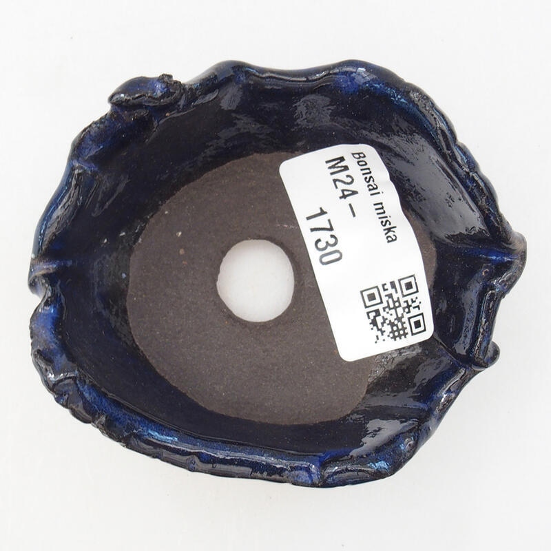 Ceramic Shell 8 x 6.5 x 3.5 cm, color blue-black