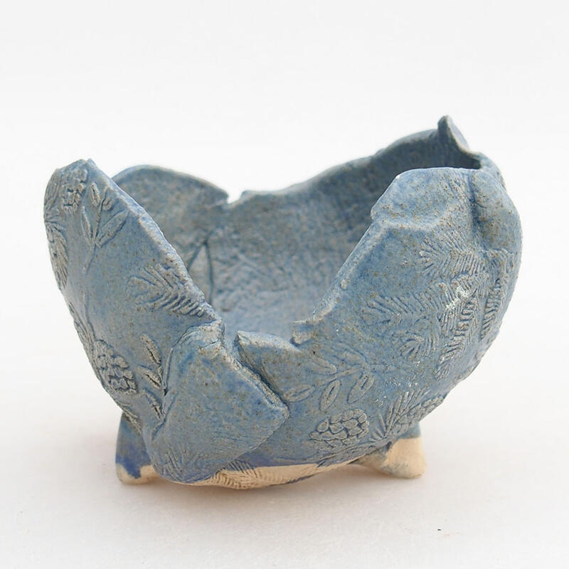 Ceramic Shell 8 x 7.5 x 7 cm, color blue