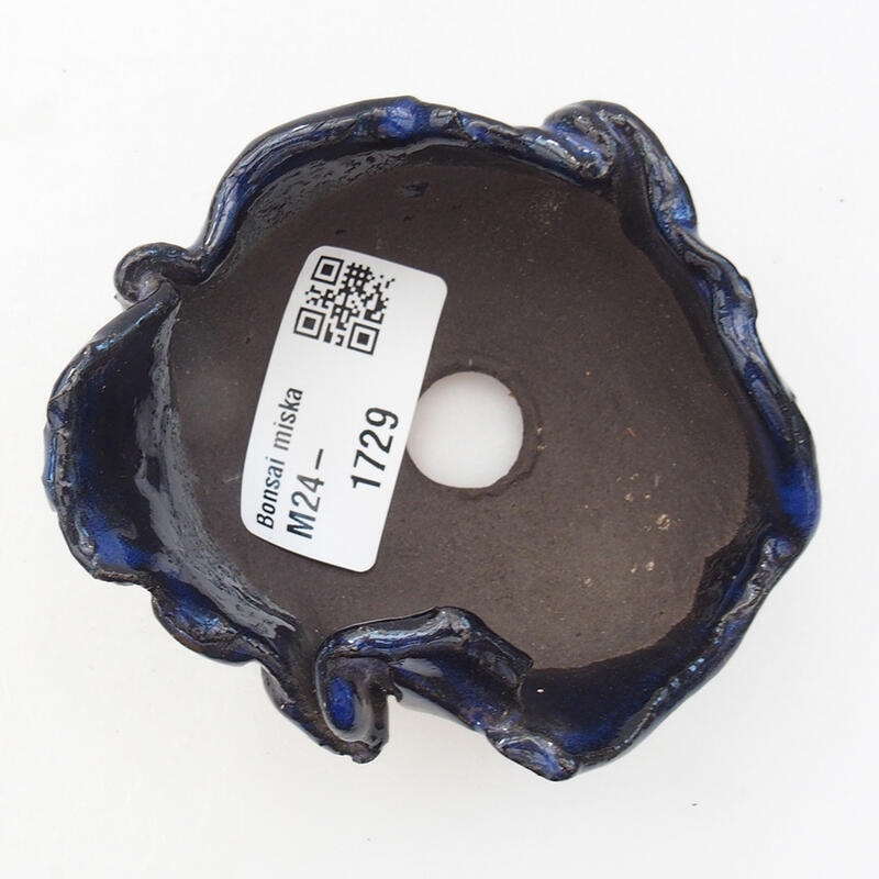 Ceramic Shell 8 x 7 x 4.5 cm, color blue-black