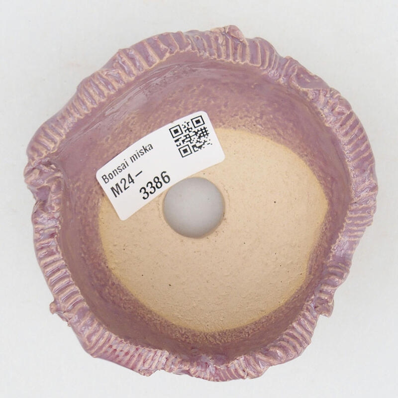 Ceramic shell 9.5 x 9 x 6 cm, color purple