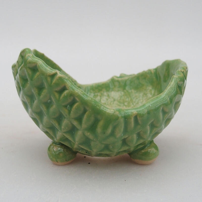 Ceramic Shell 9 x 8.5 x 5.5 cm, color green