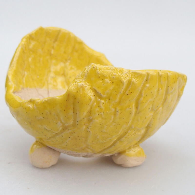 Ceramic Shell 9 x 8.5 x 7 cm, color yellow