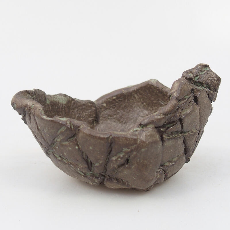 Ceramic shell 9 x 8 x 5.5 cm, color brown