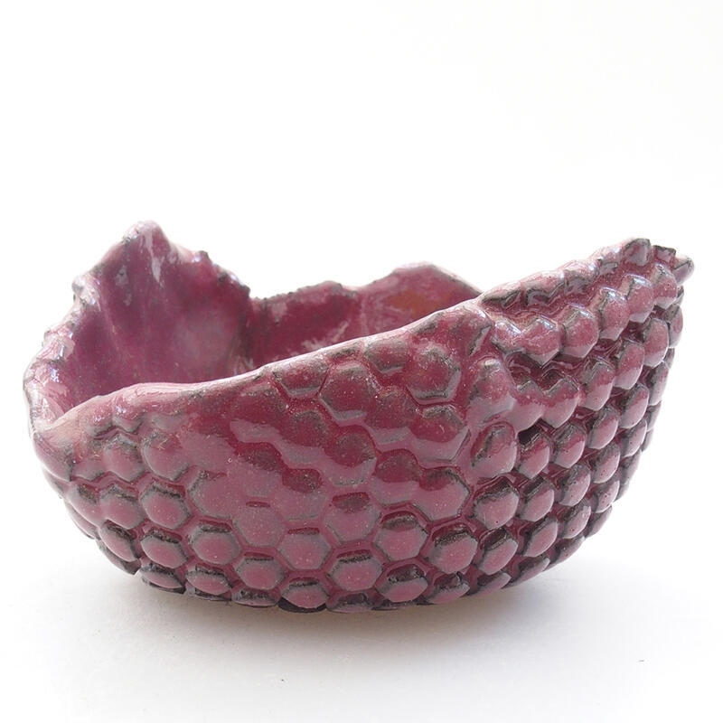 Ceramic shell 9 x 8 x 5 cm, color pink