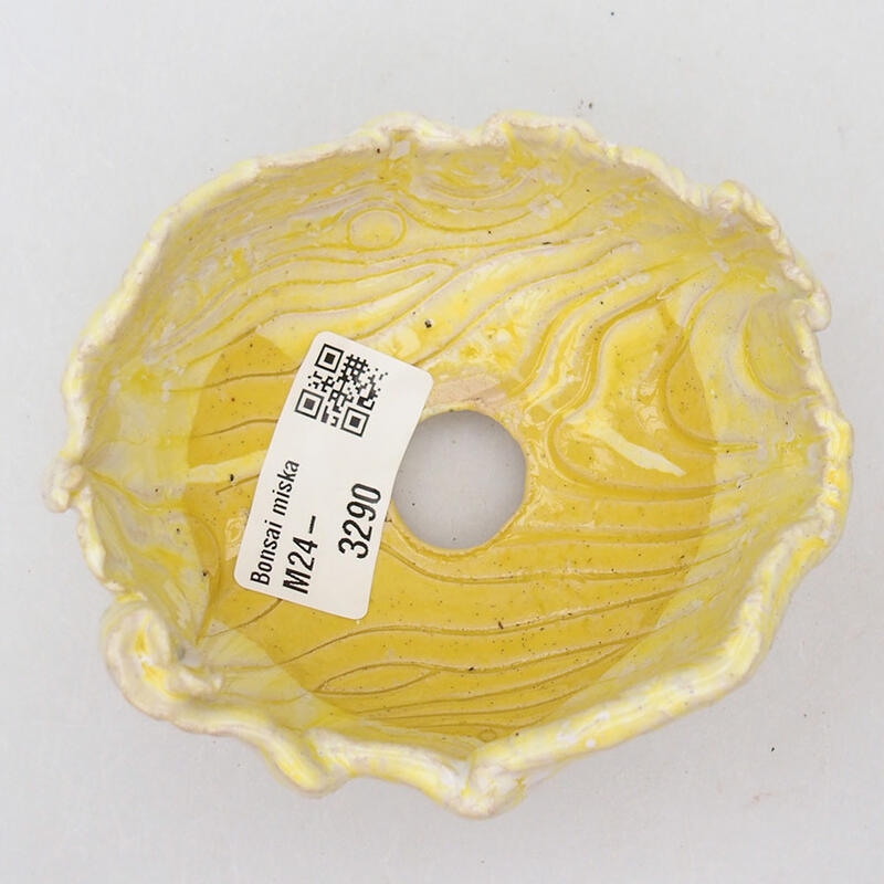 Ceramic Shell 9 x 8 x 6 cm, white-yellow color