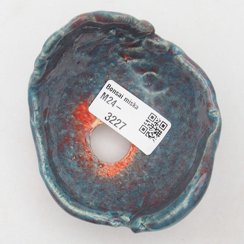 Ceramic Shell 9 x 9 x 6.5 cm, color blue-red