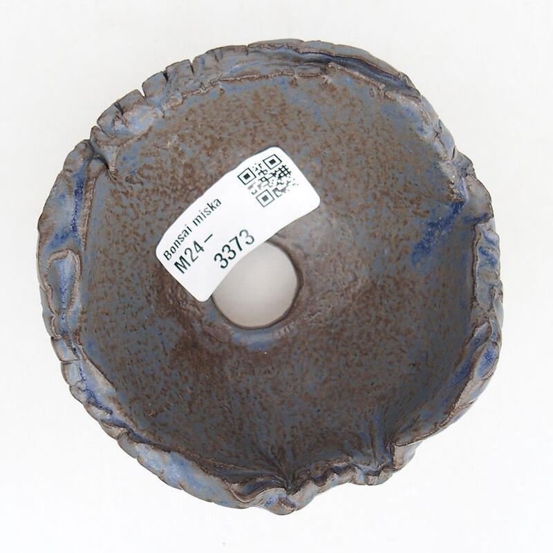 Ceramic shell 9 x 9 x 6 cm, color brown-blue