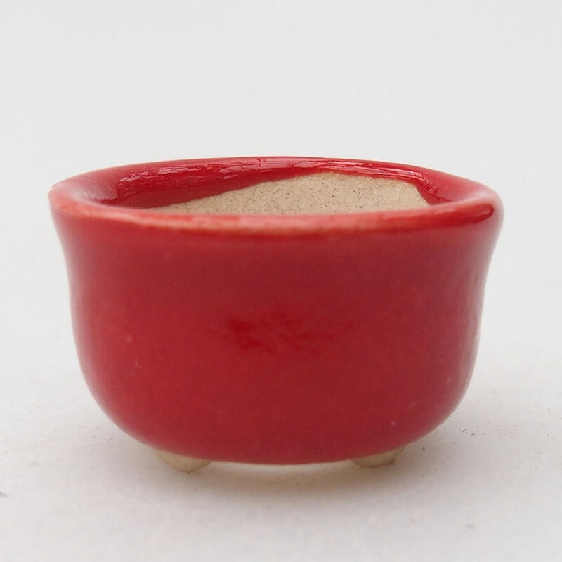 Mini bonsai bowl 2.5 x 2.5 x 1.5 cm, color red