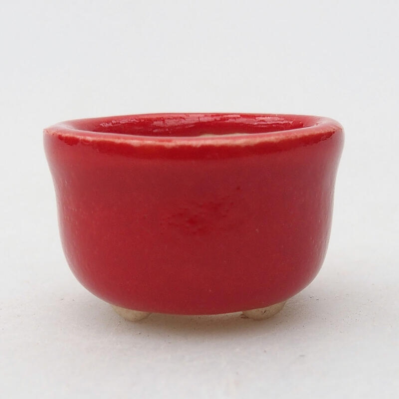 Mini bonsai bowl 2.5 x 2.5 x 1.5 cm, color red