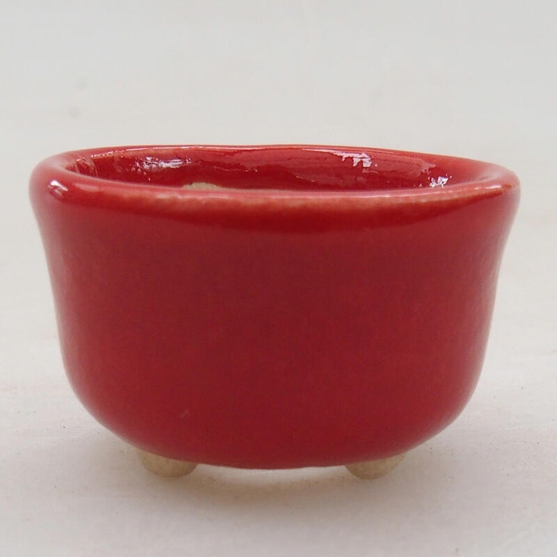 Mini bonsai bowl 2.5 x 2.5 x 2 cm, color red