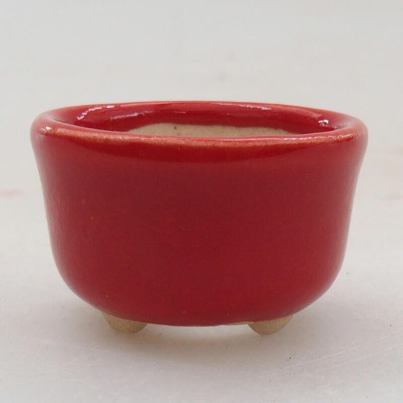 Mini bonsai bowl 2.5 x 2.5 x 2 cm, color red