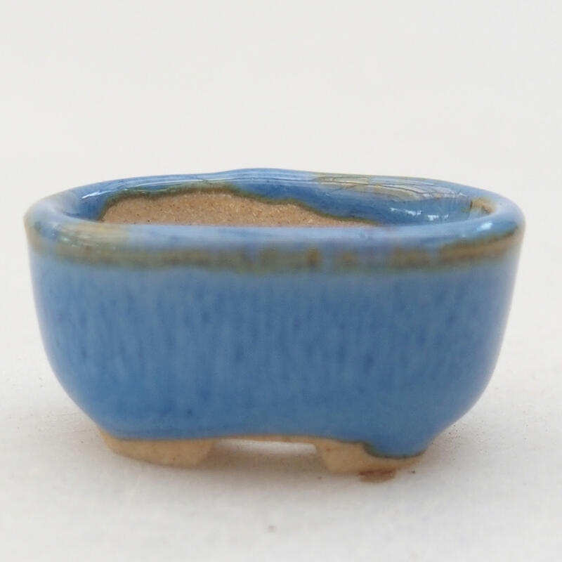 Mini bonsai bowl 2.5 x 2 x 1.5 cm, color blue