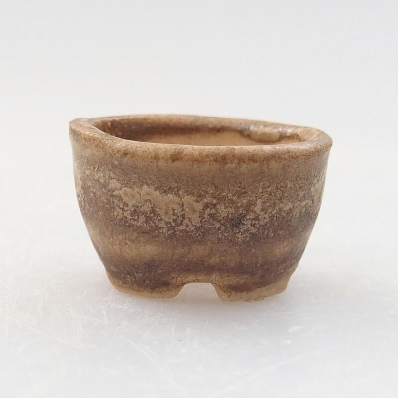 Mini bonsai bowl 2 x 1.5 x 1.5 cm, color brown