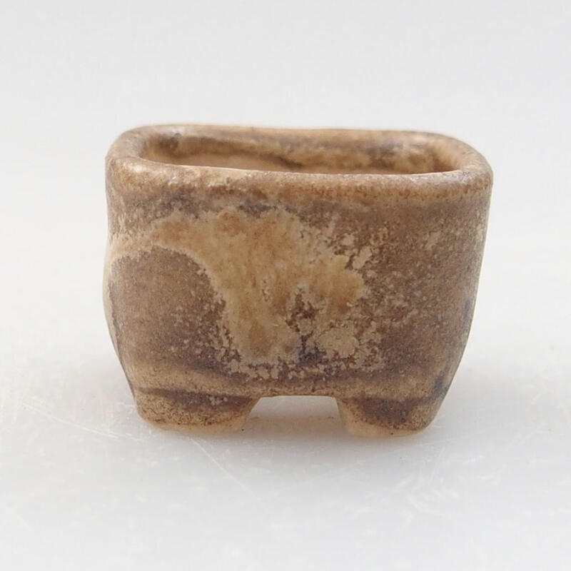 Mini bonsai bowl 2 x 2 x 1.5 cm, color brown